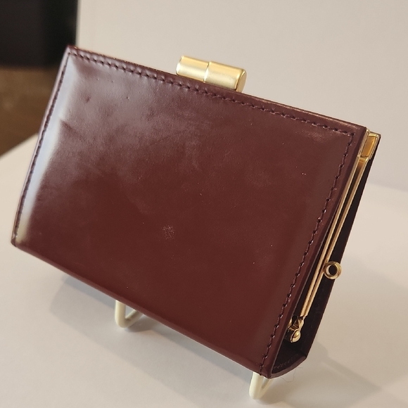 Burberry Burgundy Leather Card Holder/Coin Case - Picture 9 of 11